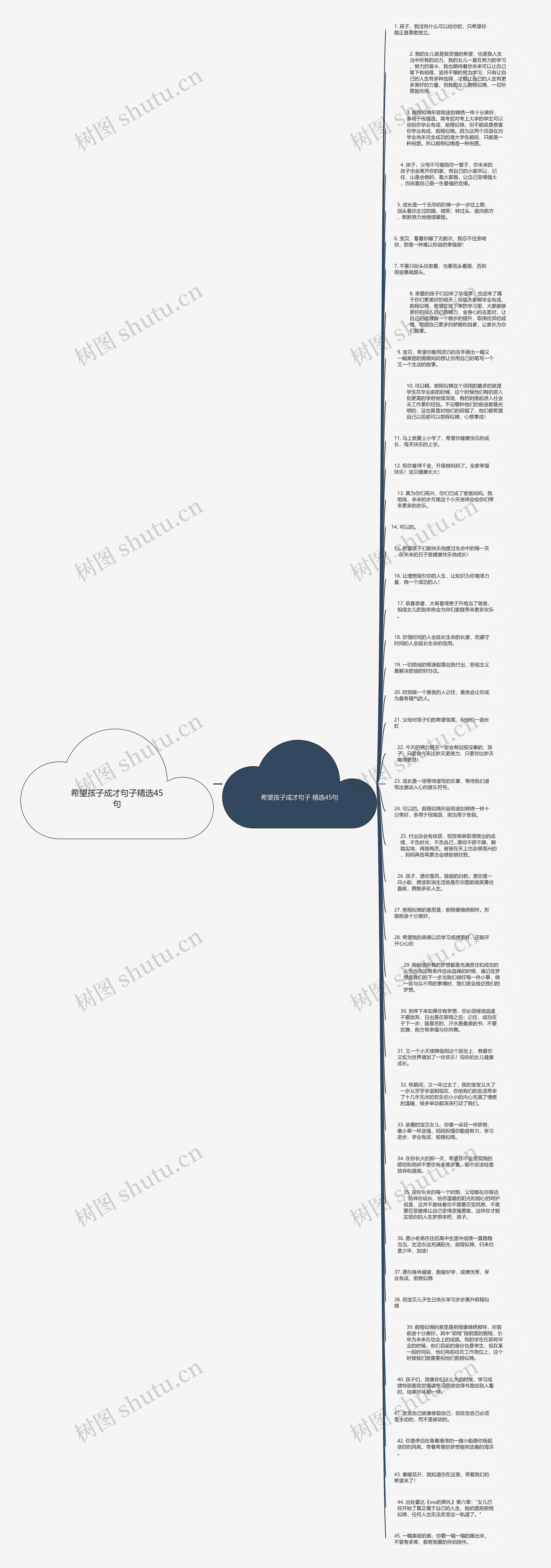 希望孩子成才句子精选45句思维导图