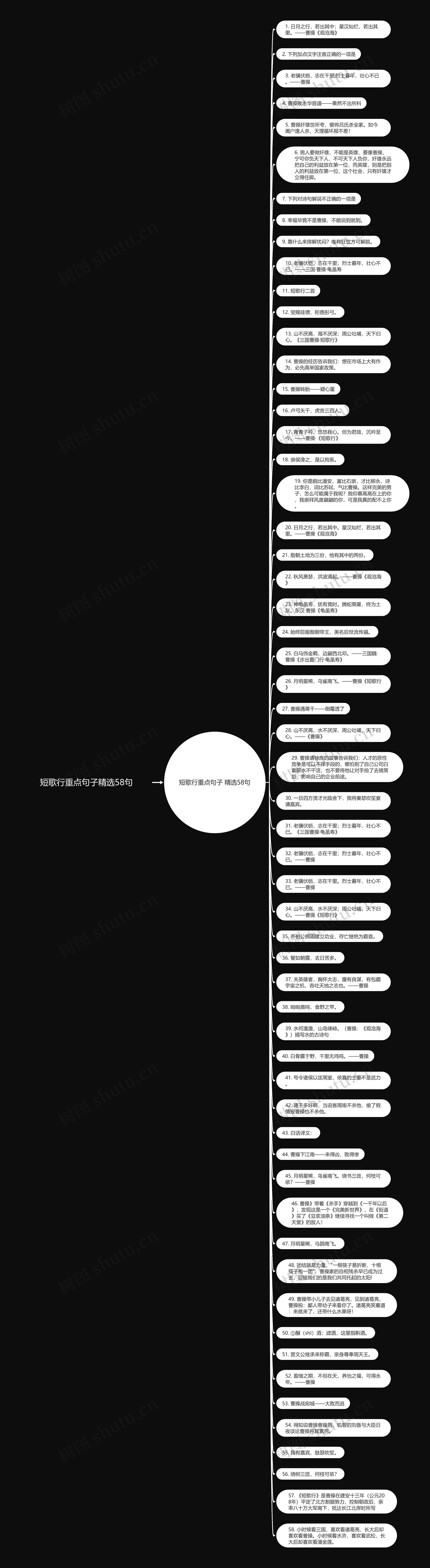 短歌行重点句子精选58句思维导图