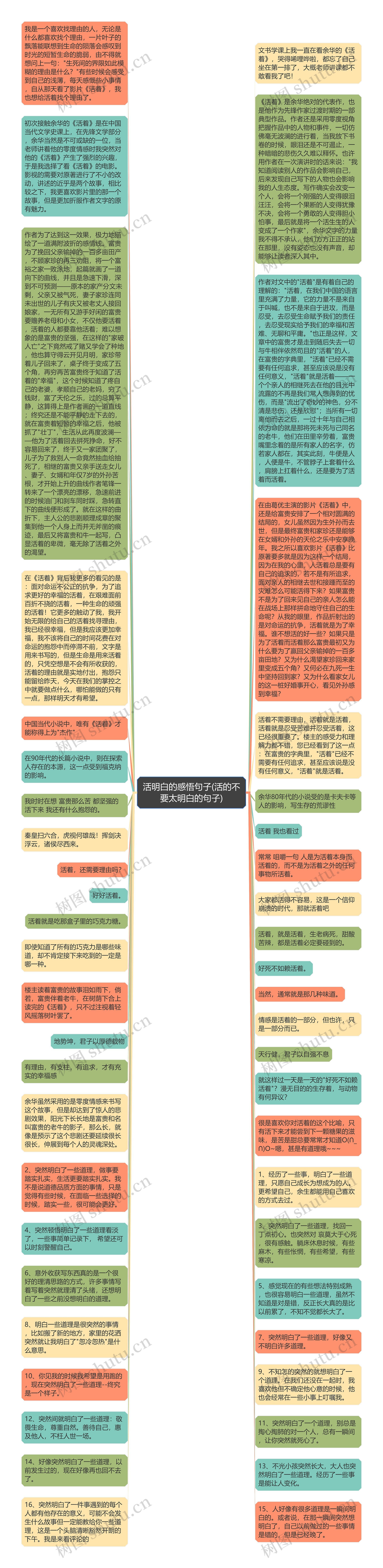 活明白的感悟句子(活的不要太明白的句子)思维导图