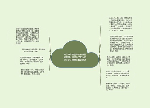 4月30日清晨早安心语正能量很火语录句子阳光的早上好正能量问候语图片