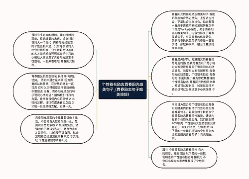 个性签名励志青春阳光唯美句子_(青春励志句子唯美简短)