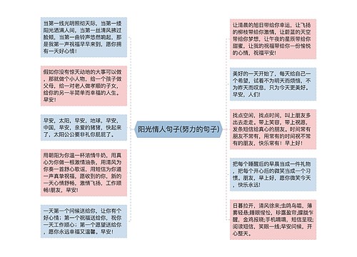 阳光情人句子(努力的句子)