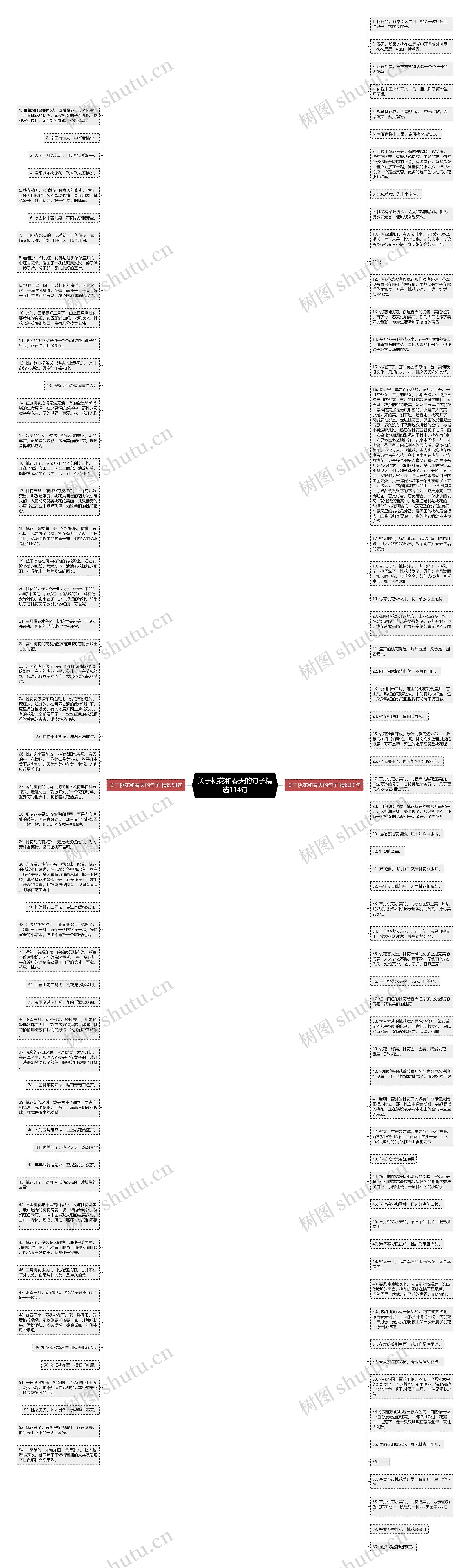 关于桃花和春天的句子精选114句思维导图