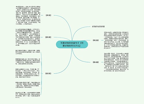 写景状物的优美句子【写景状物的作文开头】