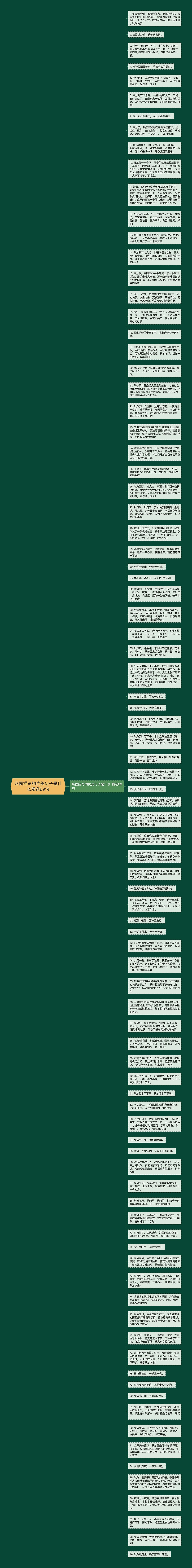 场面描写的优美句子是什么精选89句思维导图