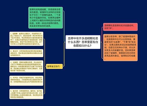 翡翠中有许多透明颗粒是什么东西？翡翠里面有白色颗粒叫什么？