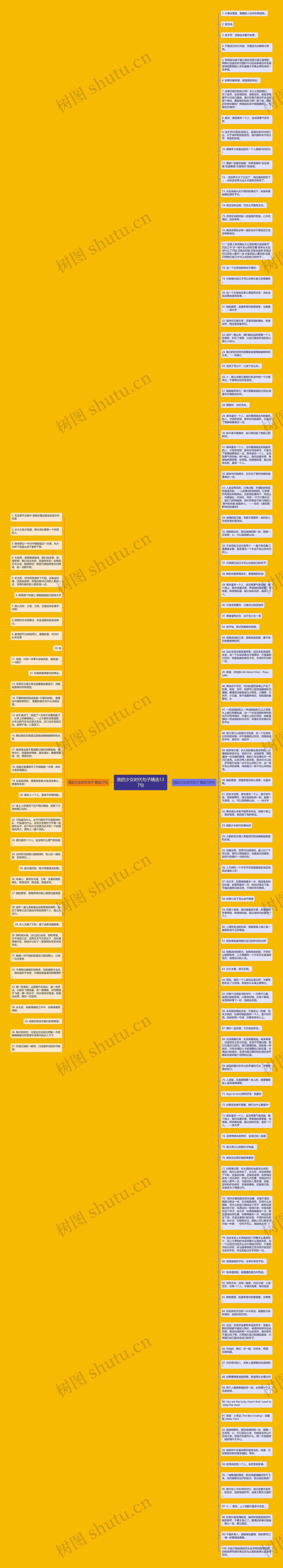 我的少女时代句子精选137句思维导图