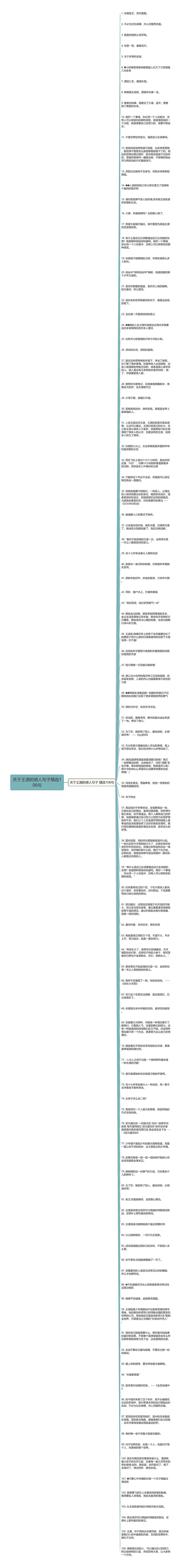 关于王源的感人句子精选106句思维导图