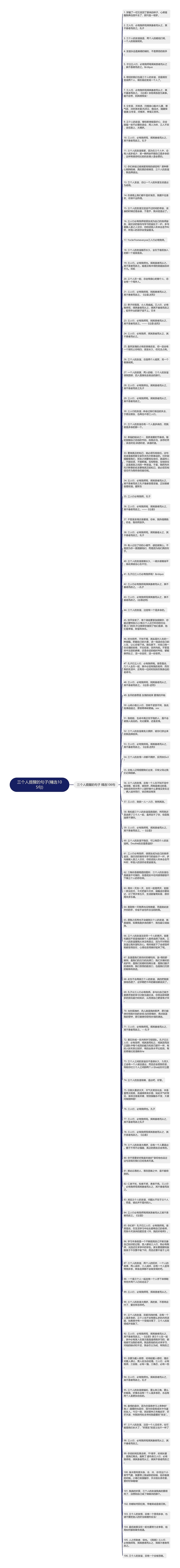 三个人提醒的句子(精选105句)思维导图