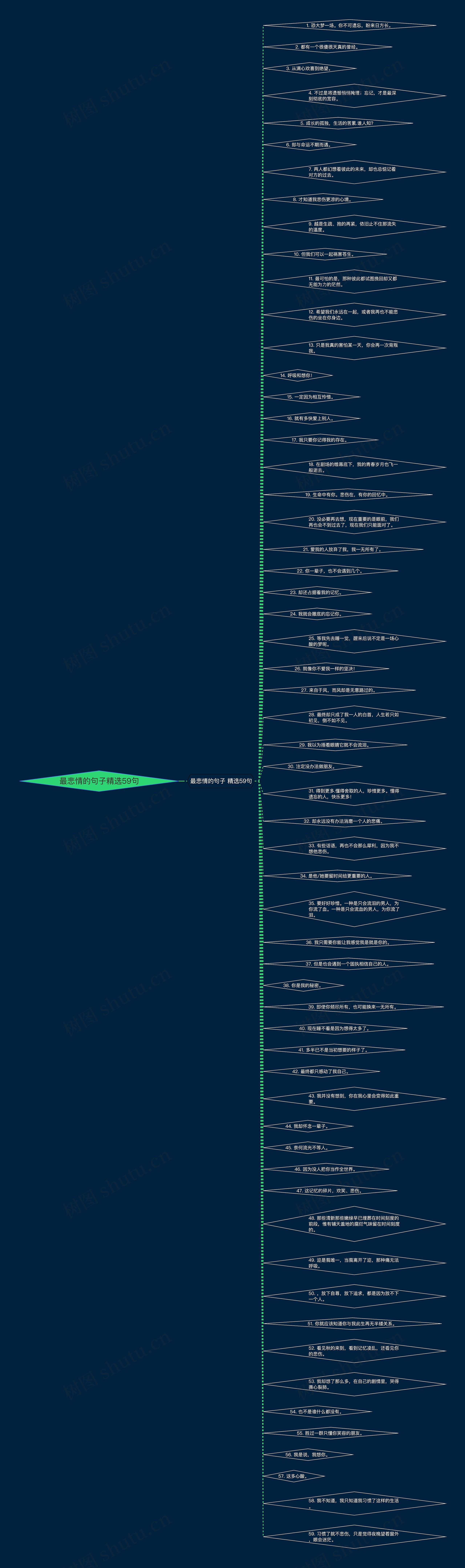 最悲情的句子精选59句思维导图