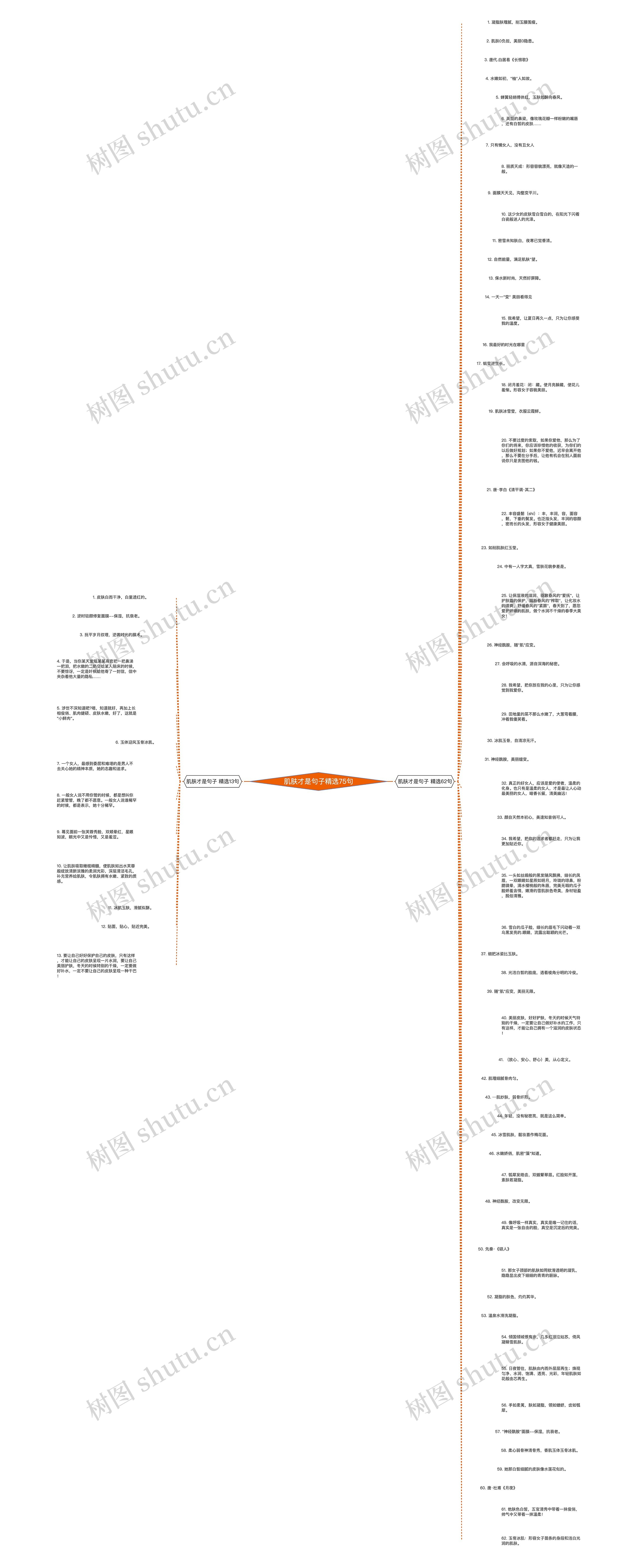肌肤才是句子精选75句思维导图