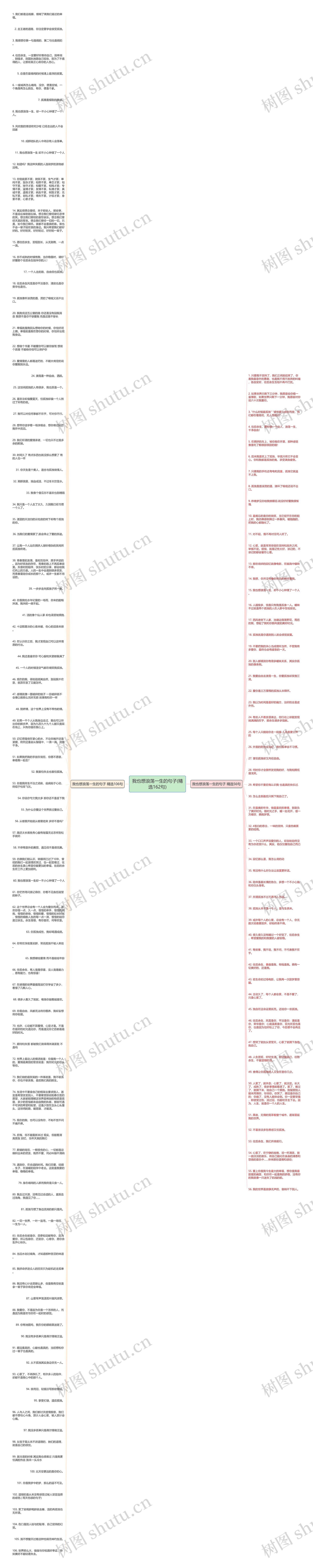 我也想浪荡一生的句子(精选162句)思维导图