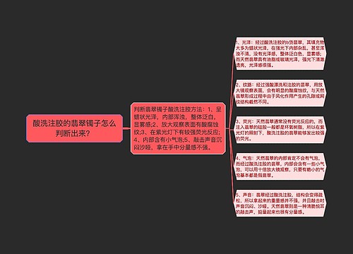 酸洗注胶的翡翠镯子怎么判断出来？