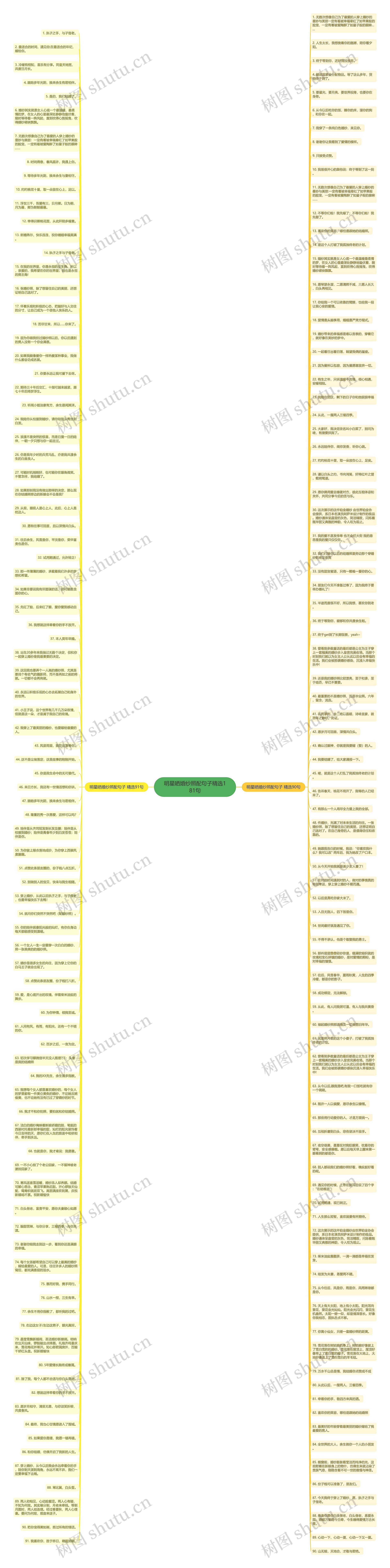 明星晒婚纱照配句子精选181句思维导图