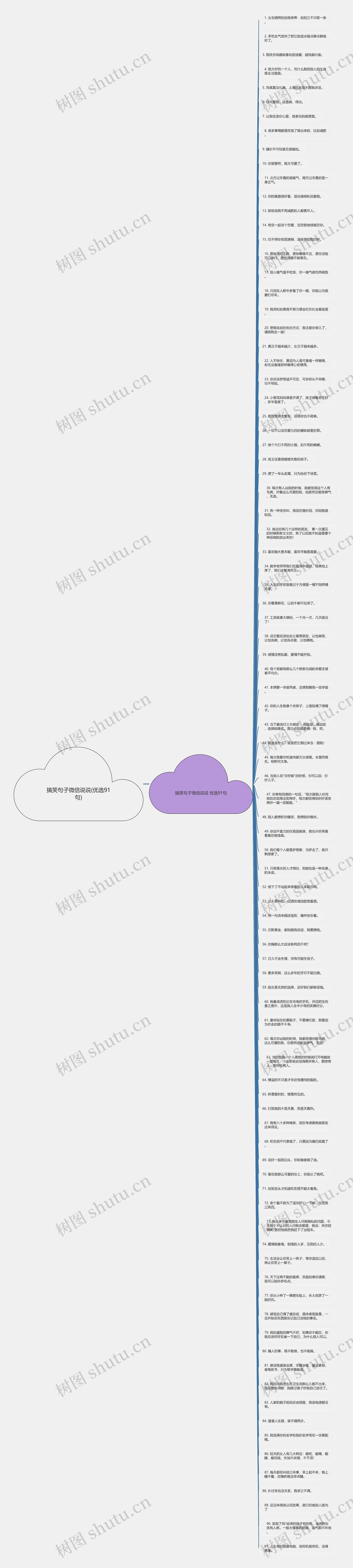 搞笑句子微信说说(优选91句)思维导图