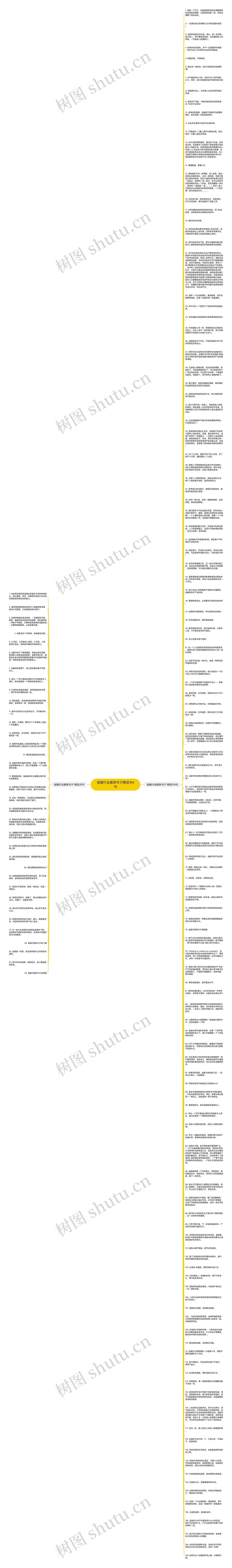 金融行业服务句子精选164句思维导图