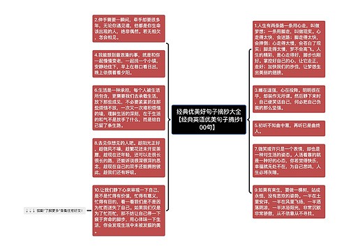 经典优美好句子摘抄大全【经典英语优美句子摘抄100句】