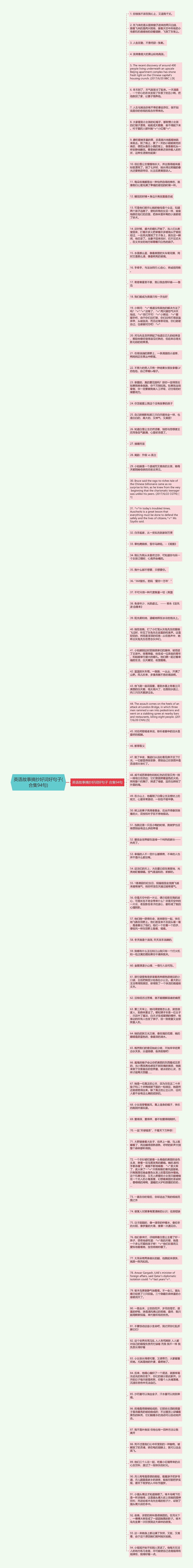 英语故事摘抄好词好句子(合集94句)思维导图