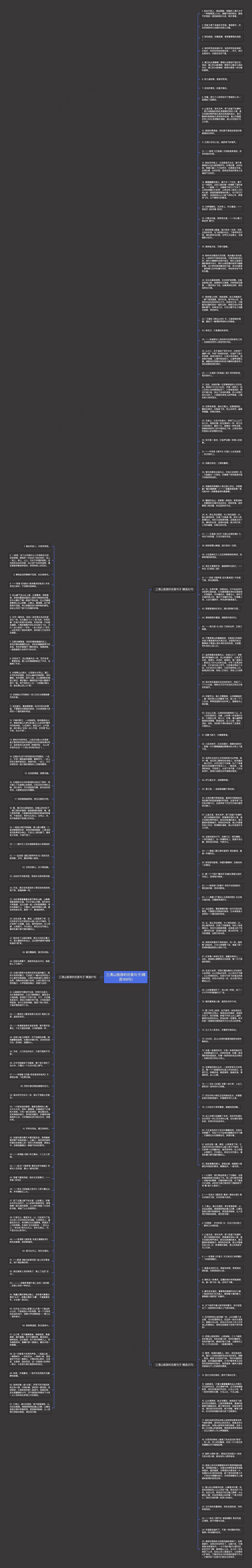 三清山旅游的优美句子(精选168句)思维导图