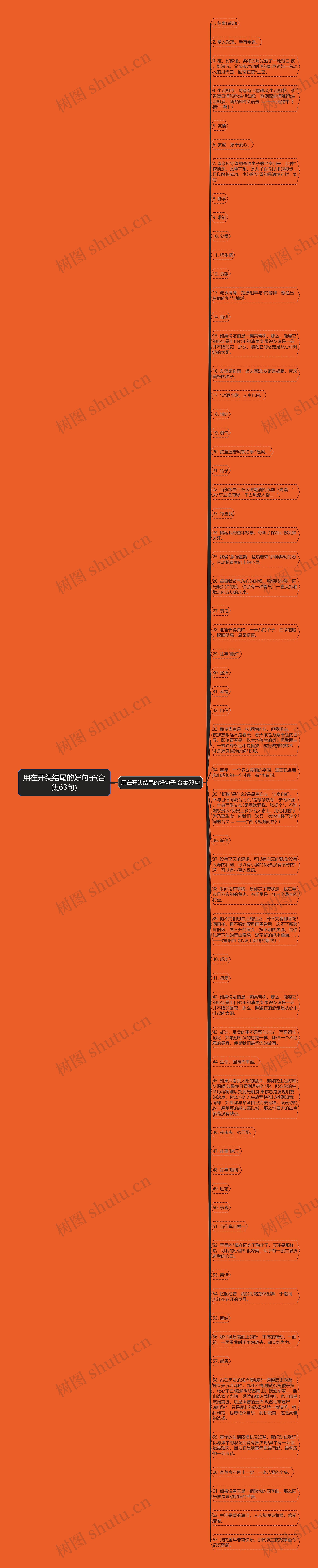 用在开头结尾的好句子(合集63句)思维导图