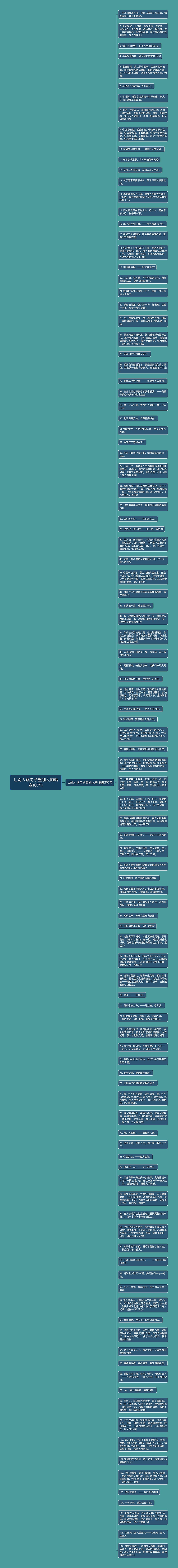 让别人读句子整别人的精选107句思维导图