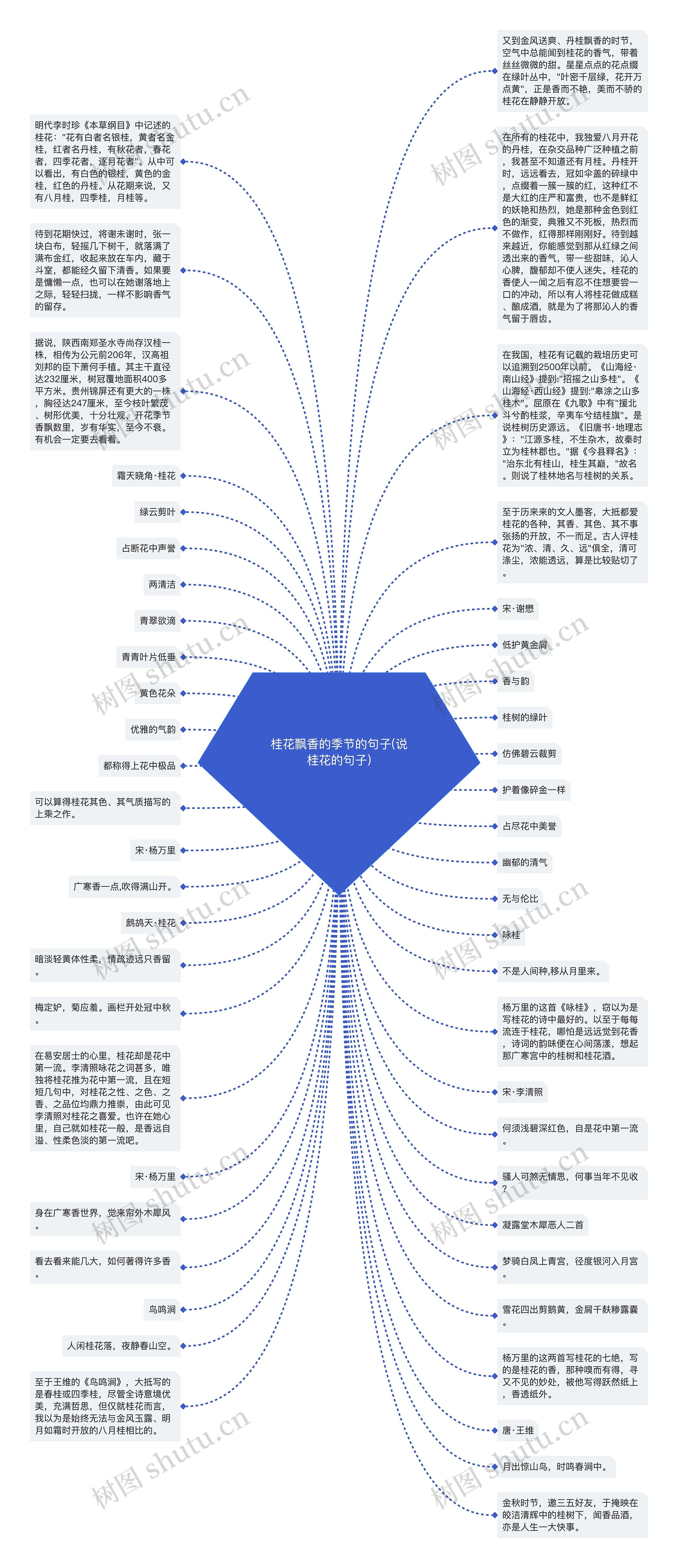 桂花飘香的季节的句子(说桂花的句子)思维导图