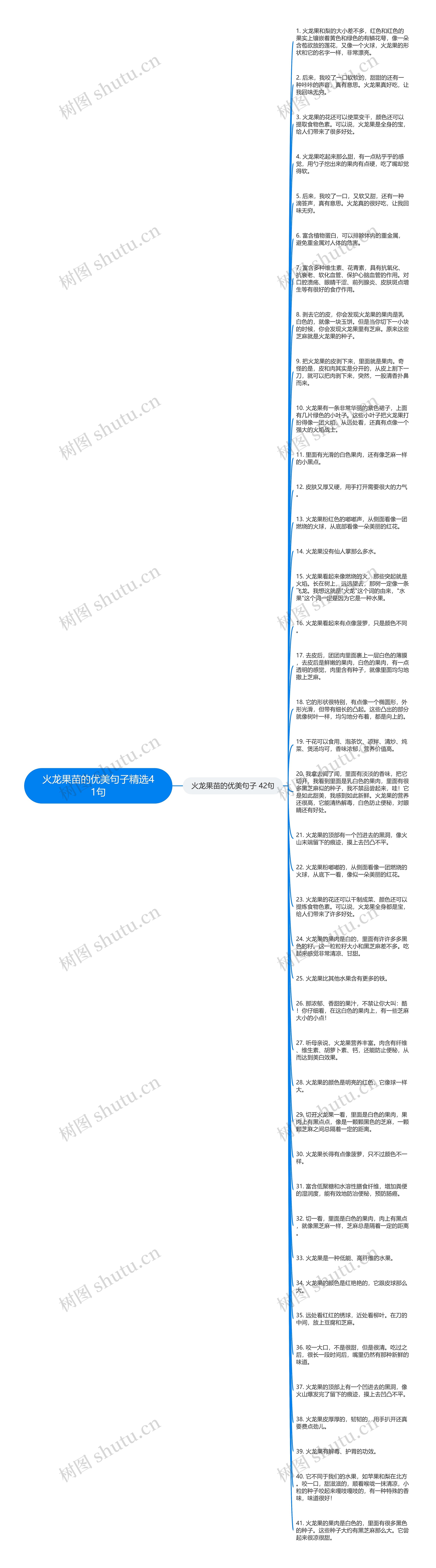 火龙果苗的优美句子精选41句思维导图