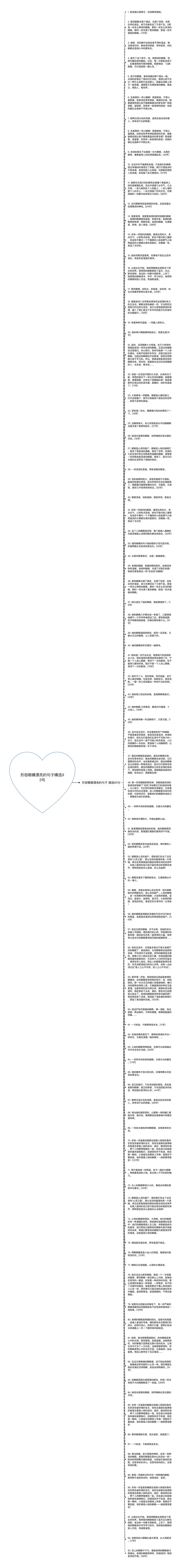 形容眼睛漂亮的句子精选93句思维导图