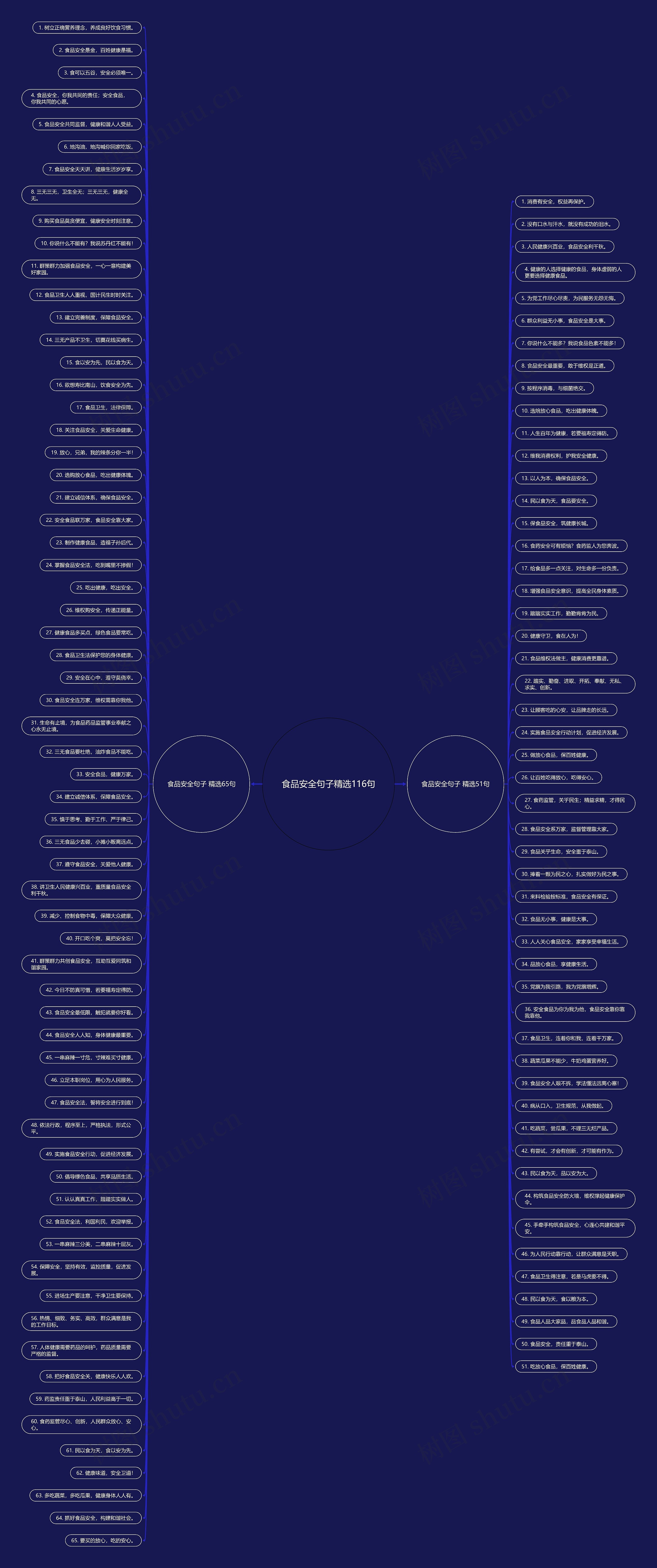 食品安全句子精选116句思维导图
