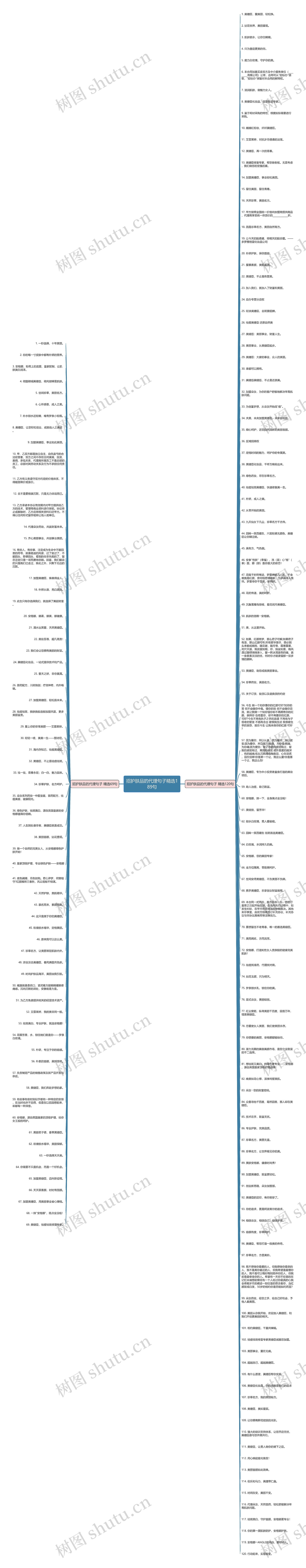 招护肤品的代理句子精选189句思维导图