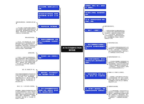 关于关于抗疫的句子和词语的信息