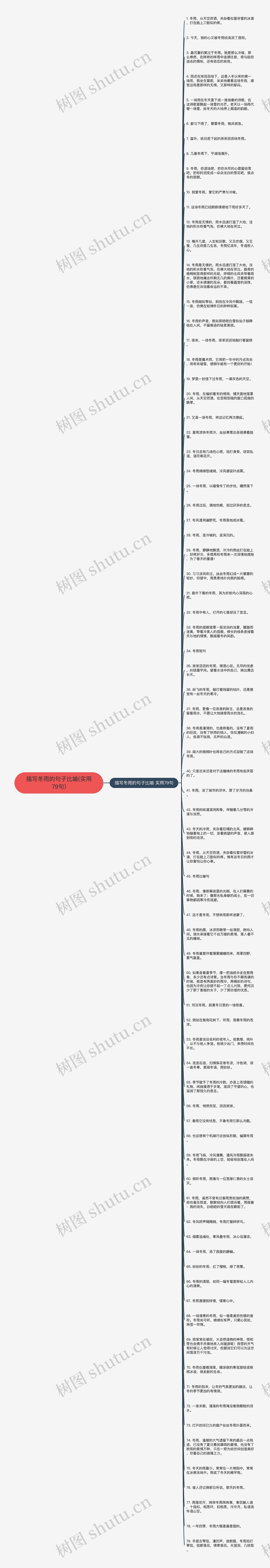 描写冬雨的句子比喻(实用79句)思维导图