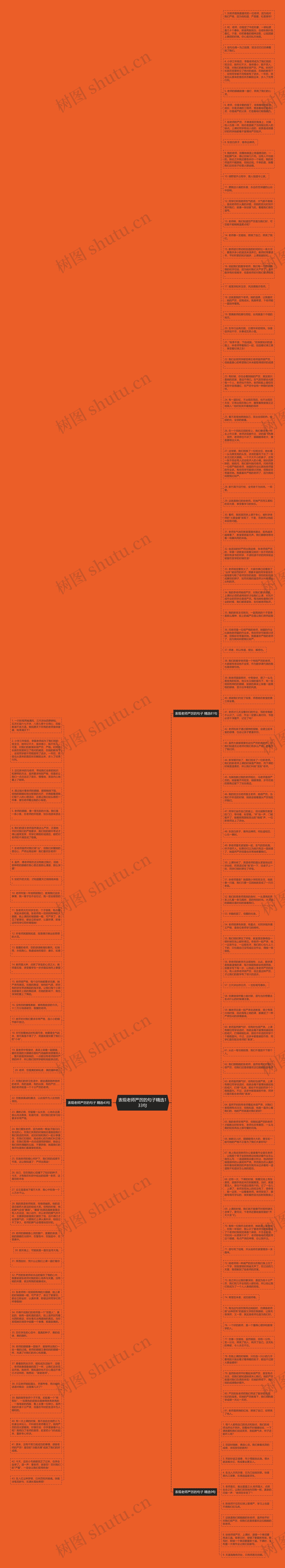 表现老师严厉的句子精选133句思维导图高清图 表现老师严厉的句子精选133句思维导图