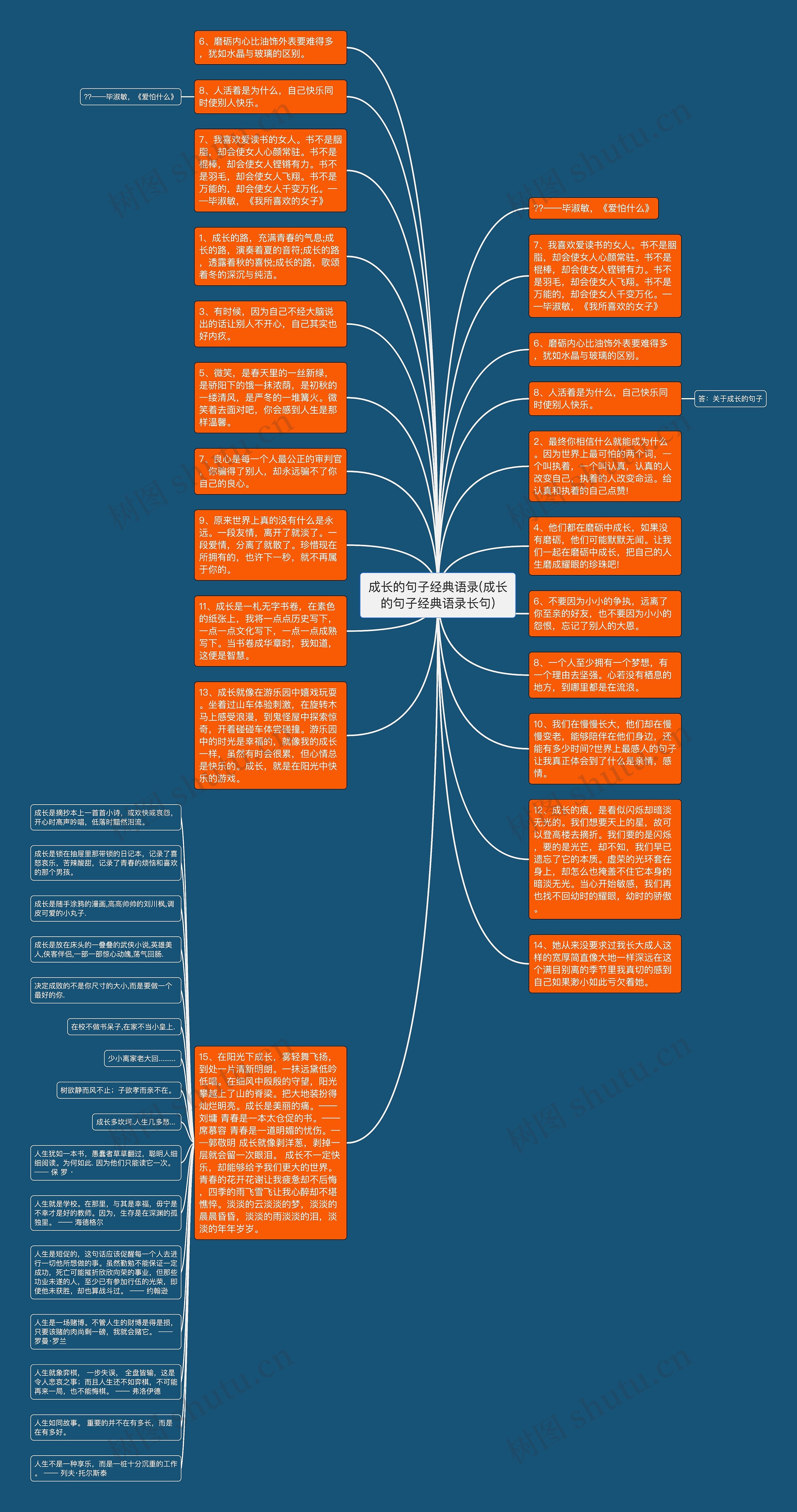 成长的句子经典语录(成长的句子经典语录长句)思维导图