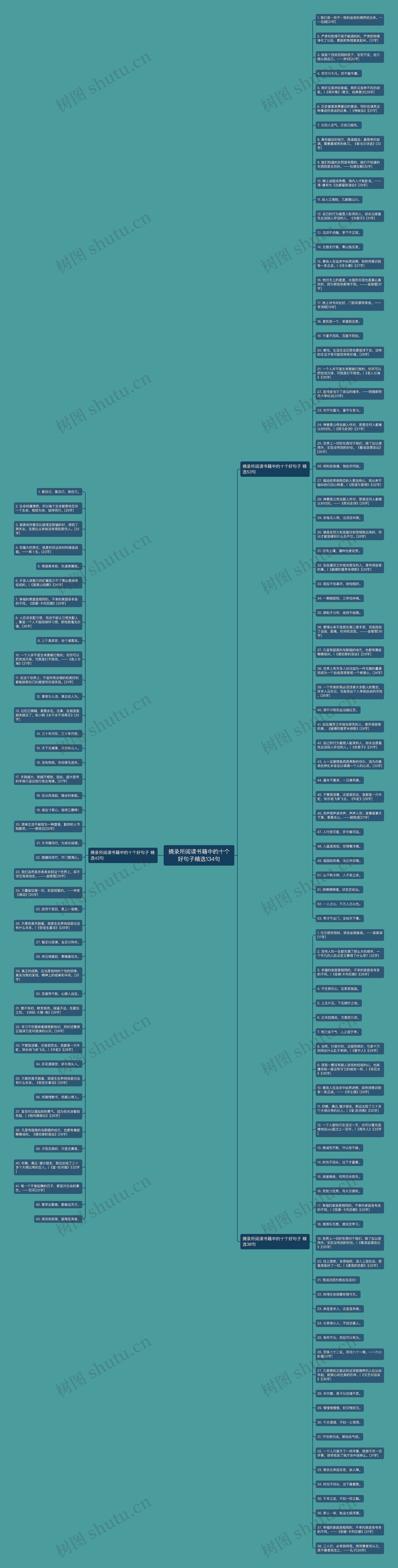 摘录所阅读书籍中的十个好句子精选134句思维导图