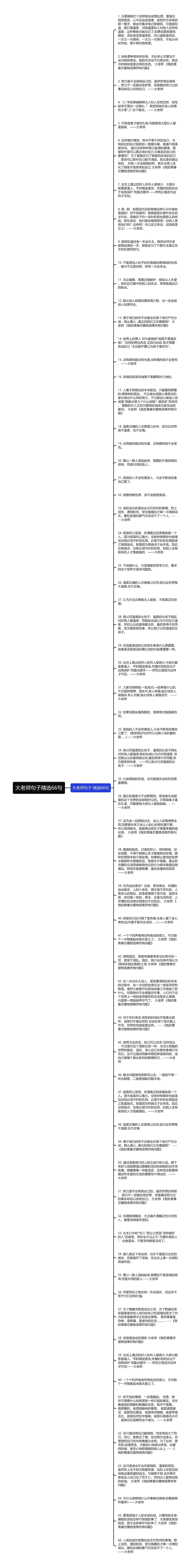 大老师句子精选66句思维导图