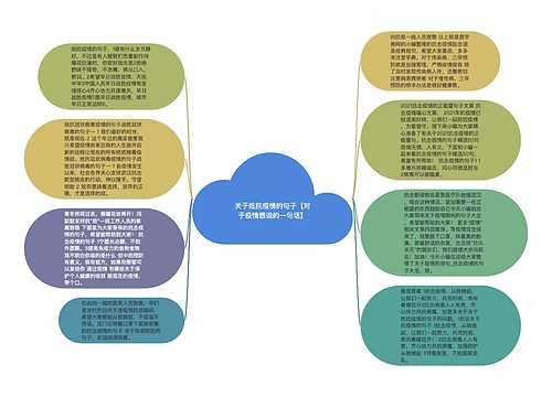 关于抵抗疫情的句子【对于疫情想说的一句话】