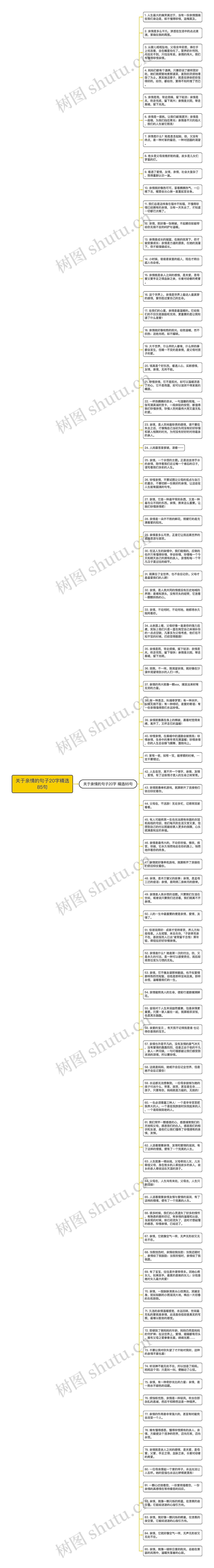 关于亲情的句子20字精选85句