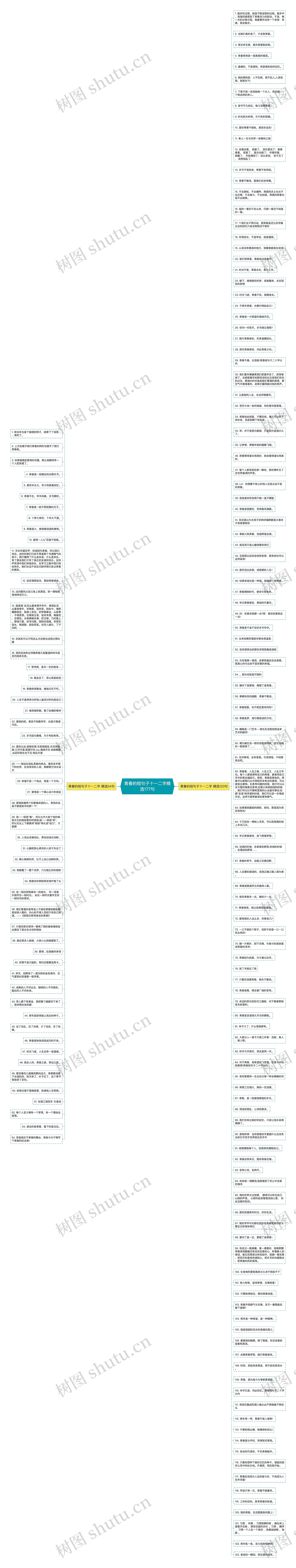 青春的短句子十一二字精选177句思维导图