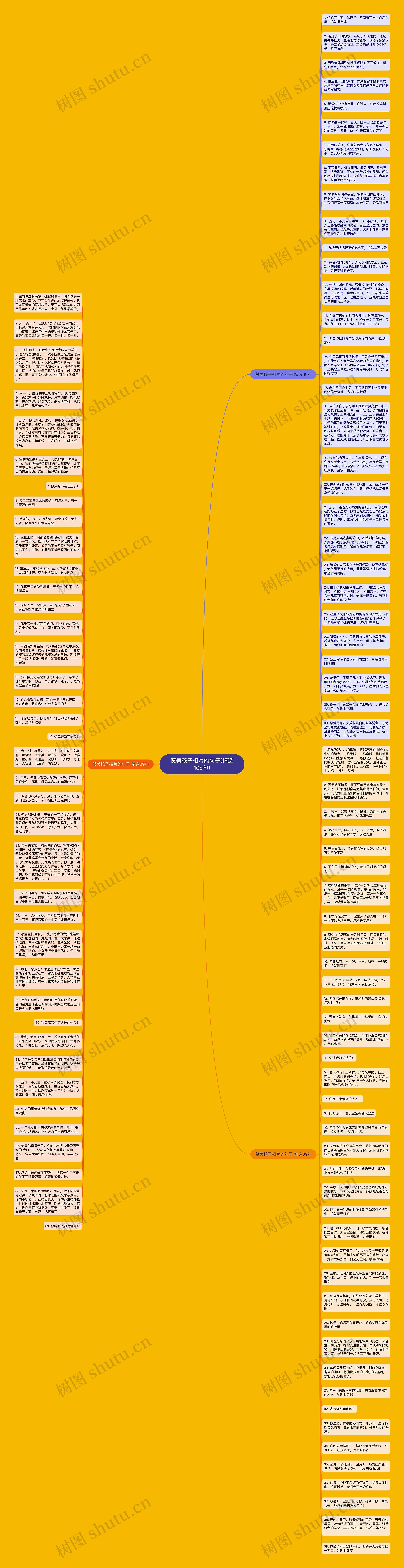 赞美孩子相片的句子(精选108句)思维导图