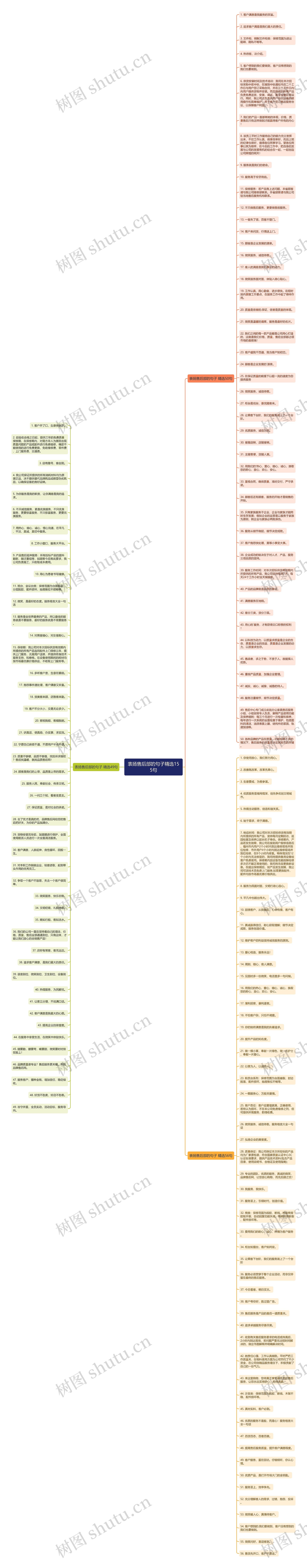 表扬售后部的句子精选155句思维导图