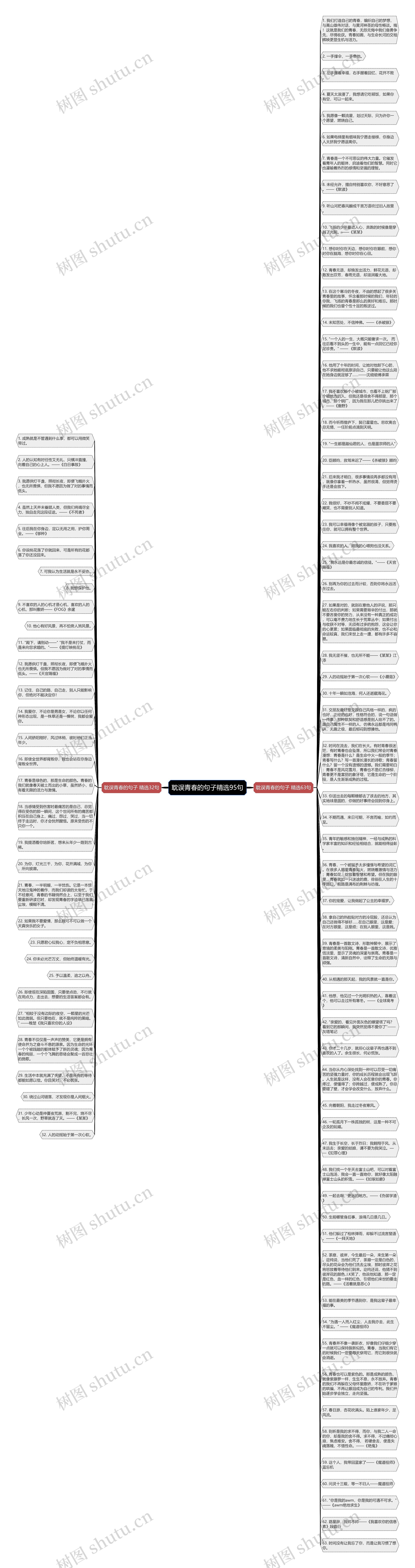 耽误青春的句子精选95句思维导图