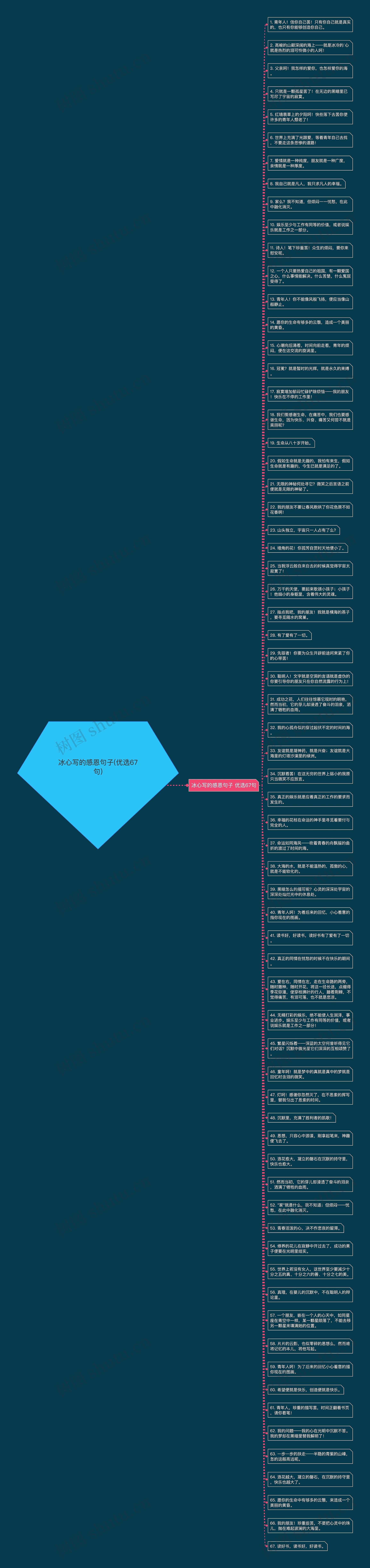 冰心写的感恩句子(优选67句)思维导图