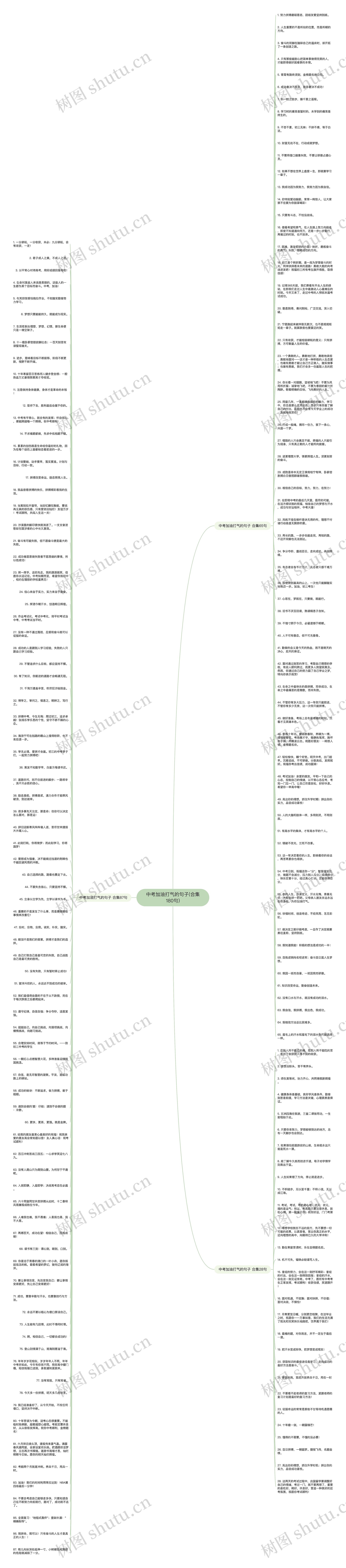 中考加油打气的句子(合集180句)思维导图