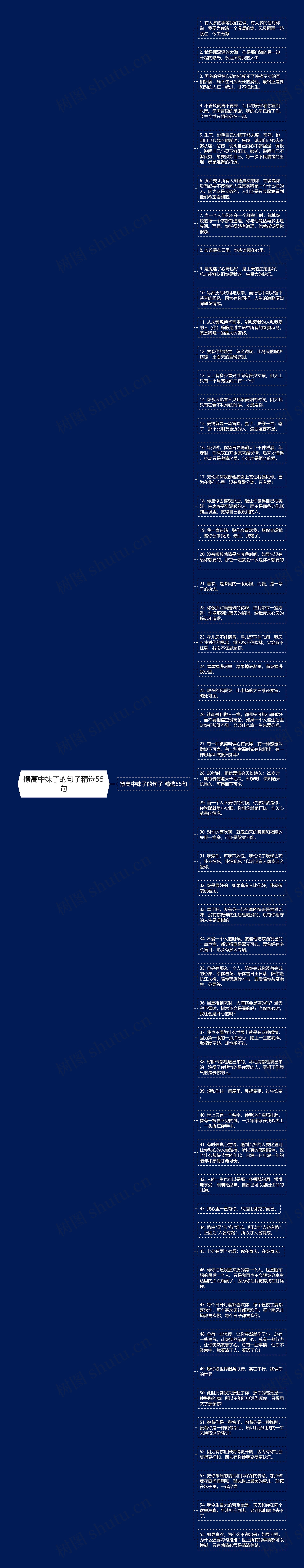 撩高中妹子的句子精选55句思维导图