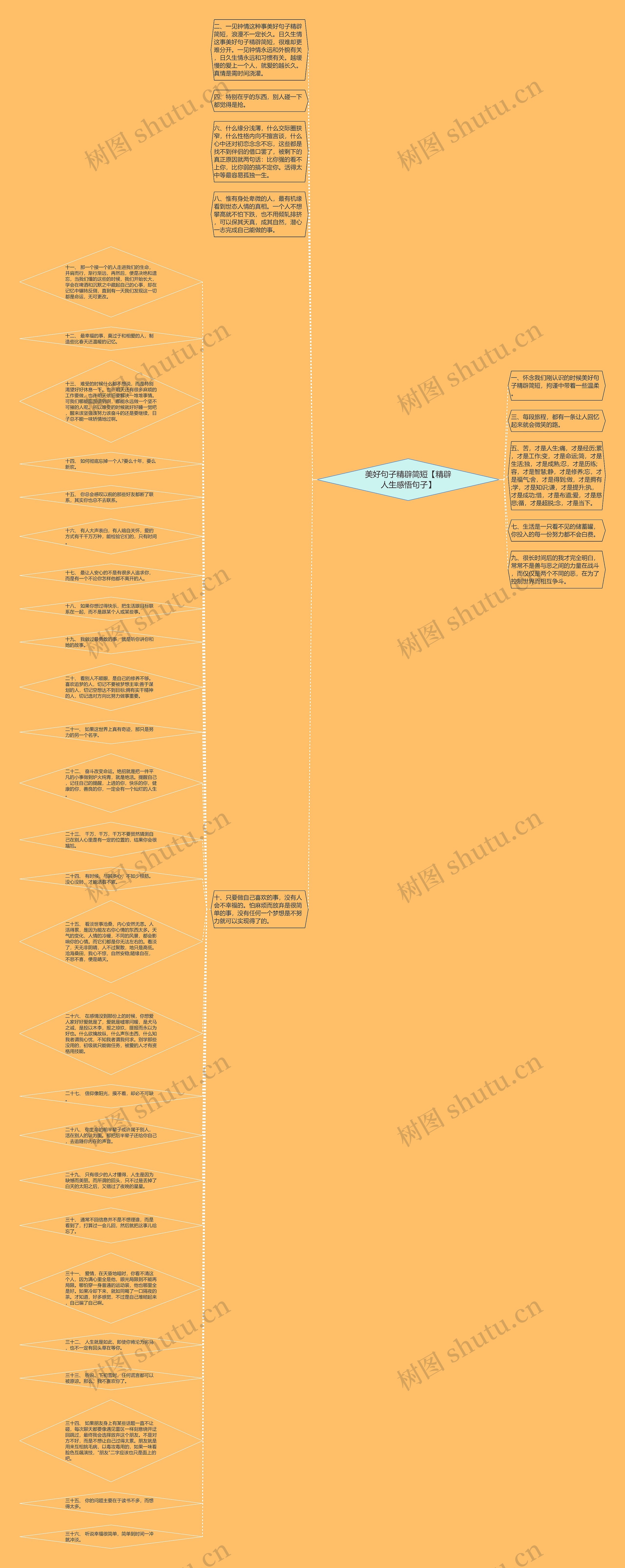 美好句子精辟简短【精辟人生感悟句子】思维导图