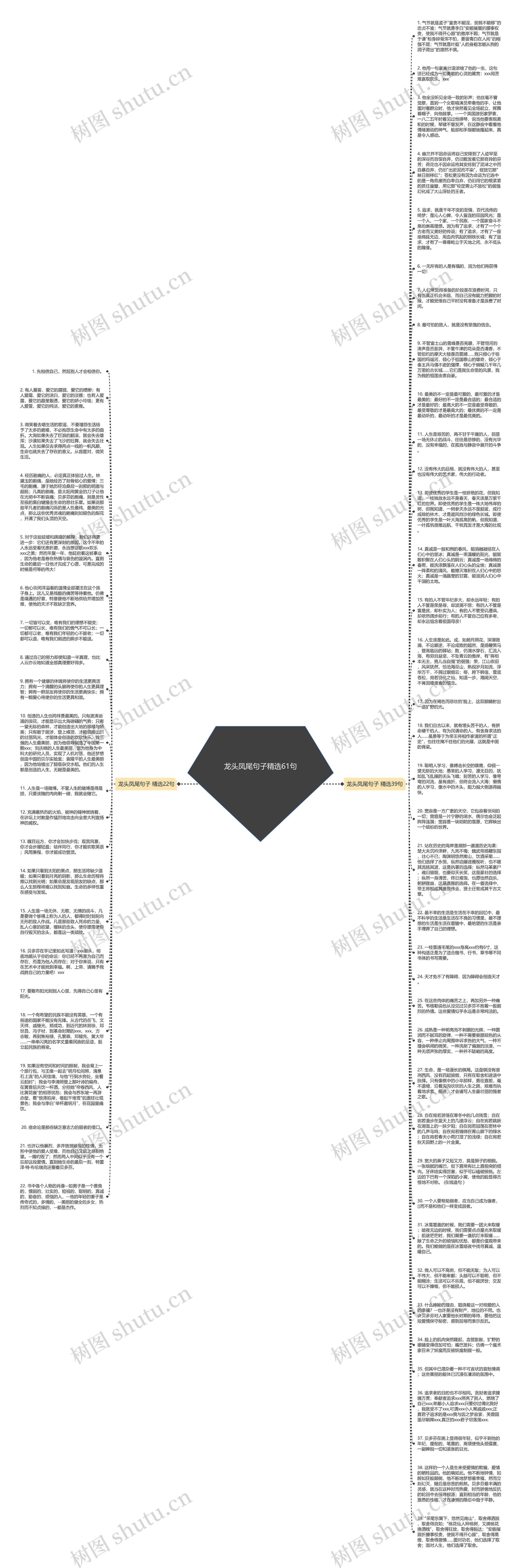 龙头凤尾句子精选61句思维导图