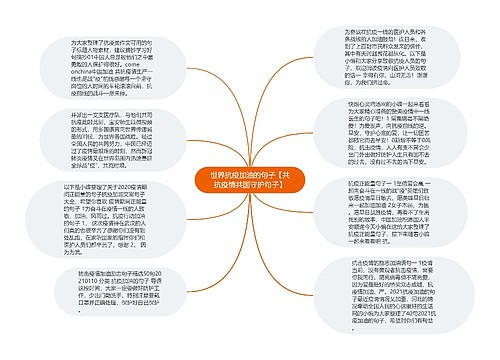 世界抗疫加油的句子【共抗疫情共国守护句子】