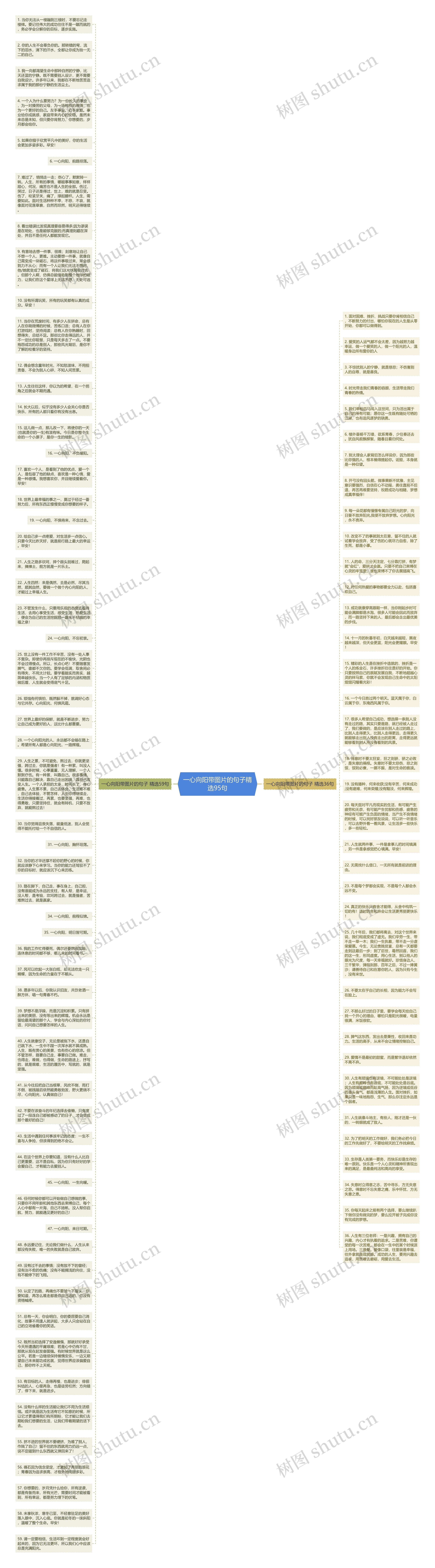 一心向阳带图片的句子精选95句思维导图