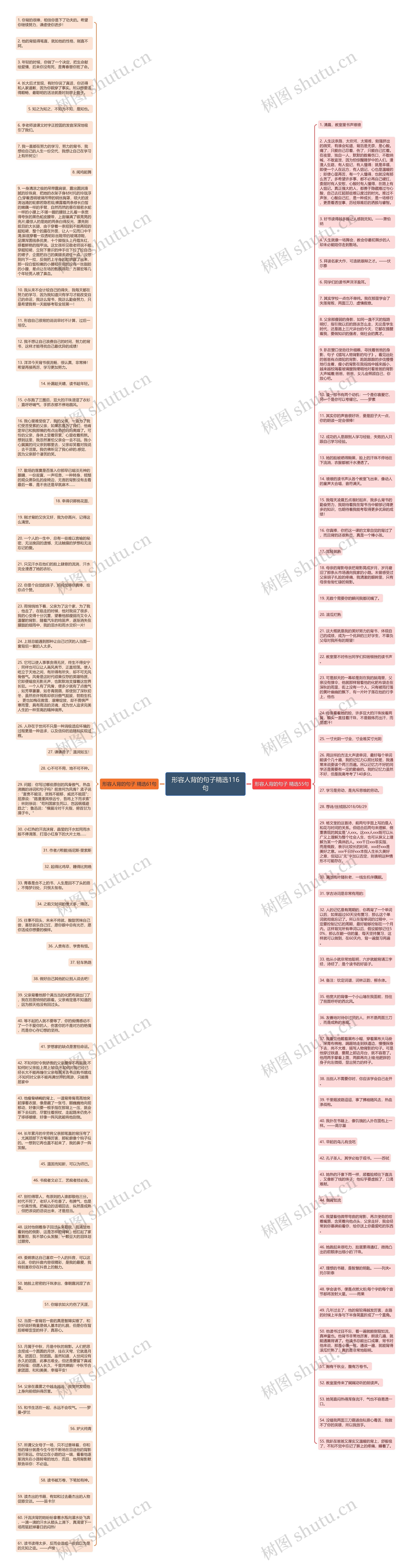 形容人背的句子精选116句思维导图